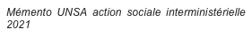 Mémento UNSA action sociale interministérielle 2021